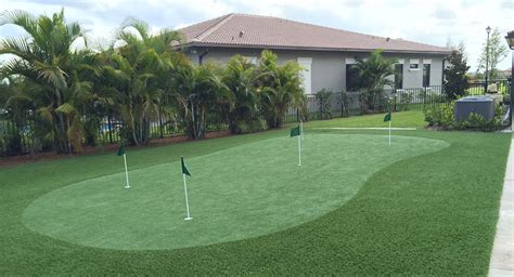 home putting greens backyard synthetic grass putting green sport court south florida