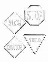 Coloring Road Signs Pages Traffic Sign Printable Stop Sheets School Crossing Railroad Sheet Drawing Keep Kids Winding Print Color Getcolorings sketch template
