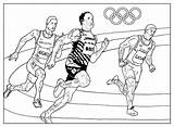Olympic Games Coloring Simple Kids Print sketch template
