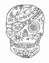 Coloring Pages Skulls Flames Skull Getcolorings sketch template