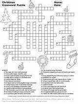 Christmas Crossword Puzzles Puzzle Worksheets Word Printable Activities Vocabulary Bank Kids Holiday Adults Games Worksheet Answer Key Words Holidays Fun sketch template