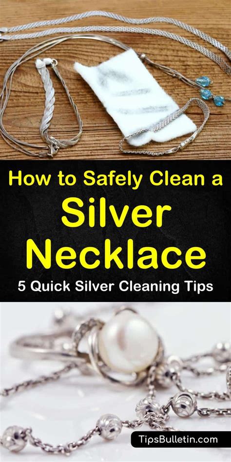 quick ways clean  silver necklace