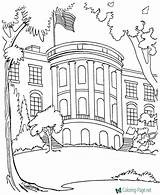 House Coloring Pages Houses Kids Obama Printable Colouring Color Facts Barack American Washington Dc Patriotic Flag Print President Adults History sketch template