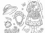 Paper Doll Coloring Book Kim sketch template