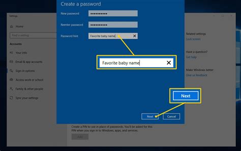 create  password  windows