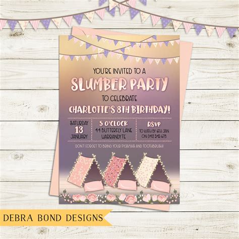 slumber party invitation  examples format  examples