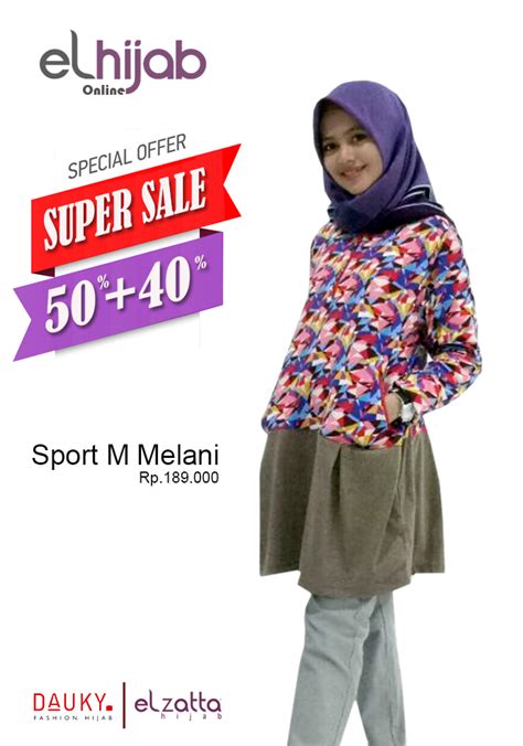 hijab segitiga terbaru super sale elzatta dauky sport  melani