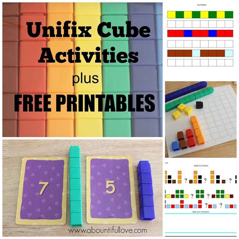 unifix cubes activities   printables basic math math skills