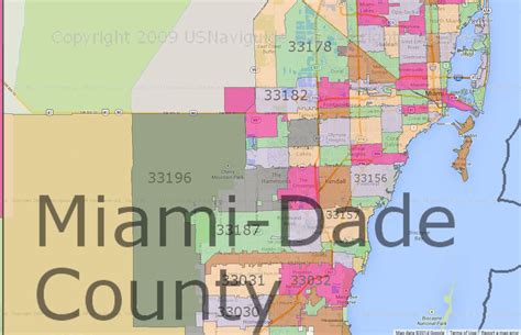 Zip Codes Miami Florida Map Blank Map Of North America