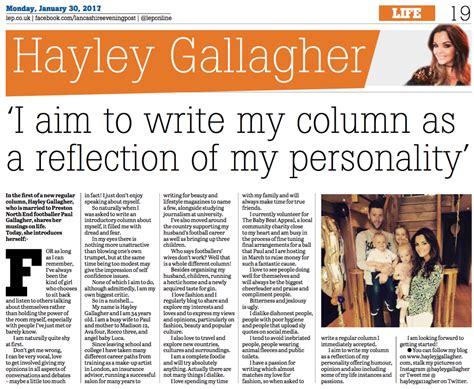 newspaper column hayley gallagher