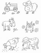 Coloring Farm Animal Pages Children Print sketch template