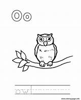 Coloring Alphabet Owl Animal Pages Printable sketch template