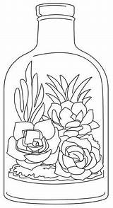 Terrarium Coloring Pages Choose Board Succulent Embroidery Urban Awesome Unique Threads Designs sketch template