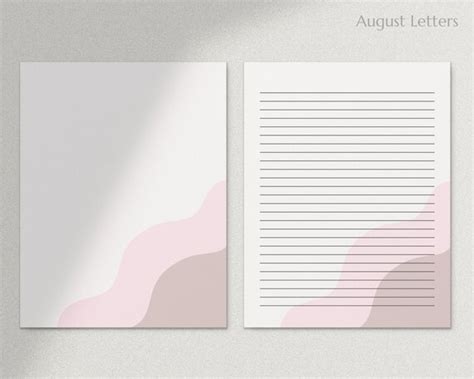 printable stationery paper   lined unlined etsy