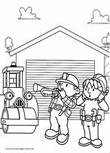 Bob Builder Coloring Pages Cartoon Color Character Printable Sheets Characters Kids Print Bobthebuilder sketch template