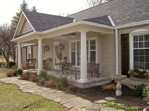 adding  front porch   ranch house home design ideas  proportions