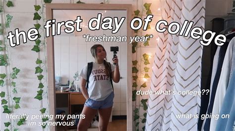 The First Day Of College Freshman Year Youtube