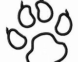 Paw Panther Print Coloring Tiger Template Embroidery Outline Clip Applique Pages Prints Baby Clipart Printable sketch template