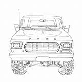 Ford Bronco 79 Drawing Truck Coloring Pages Trucks Deviantart Car 1979 Early Concept Broncos Custom Blue Vector sketch template