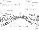 Washington Coloring Monument Pages Printable Memorial Dc Drawing Monuments National Supercoloring Perspective Colorings sketch template