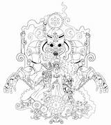 Steampunk Coloring Pages Steam Drawing Animal Punk Colorings Color Getdrawings Template Victorian Men Getcolorings Animals Visit Sketch Sheets Gears sketch template