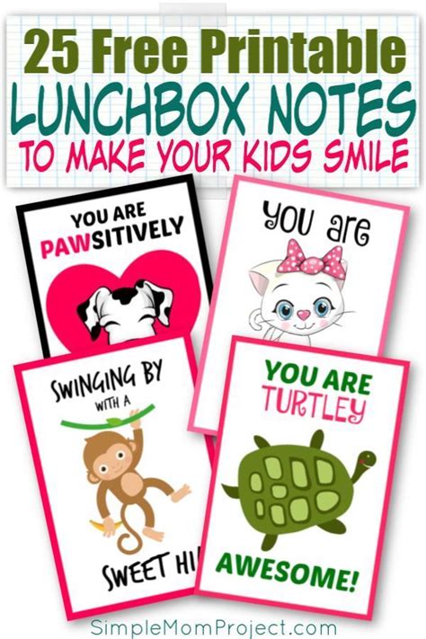 printable lunchbox notes  kids lunchbox notes  kids