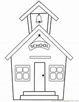Drawing Schoolhouse School House Getdrawings sketch template