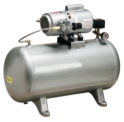 oilless air compressor   gallon storage tank   hp  vac  hz  davis instruments
