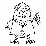 Coloring Pages Graduation Line Cap Student Gown Color Clipart Preschool Students Owl Cliparts Kids Timely Getcolorings Clip Library Printable Getdrawings sketch template