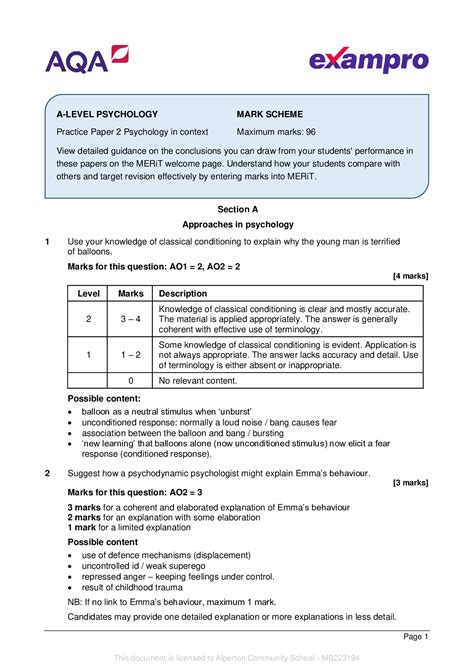 aqa  level psychology  paper  issues  options  psychology