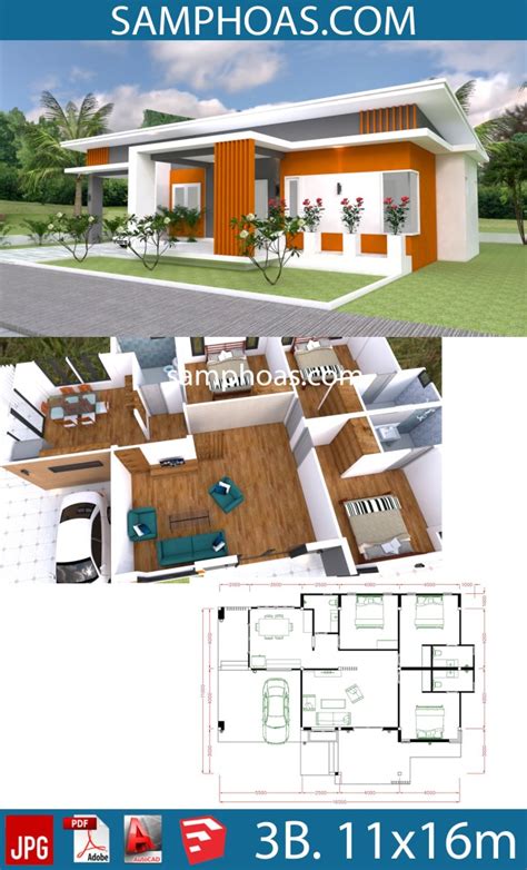 house plan xm   bedrooms samphoas plan