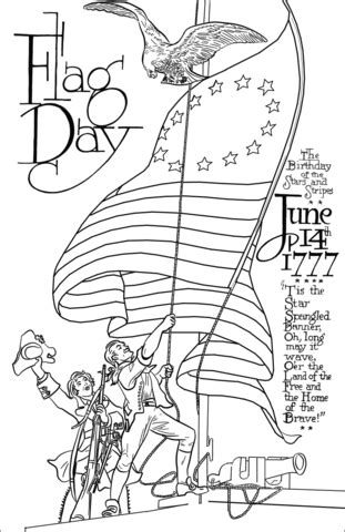 printable flag day coloring pages printable templates