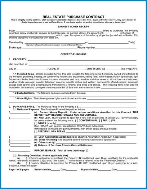 customizable real estate contract template