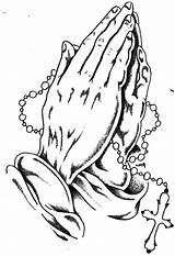 Praying Hands Coloring Pages Drawing Hand Rosary Color Outline Printable Line Print Prayer Tattoo Bible Drawings Reaper Grim Kids Clipart sketch template