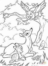 Bambi Coloring Pages Owl Mom His Printable Book Disney Mother sketch template