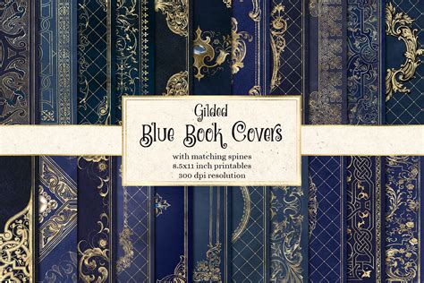 gilded blue book covers textures creative market
