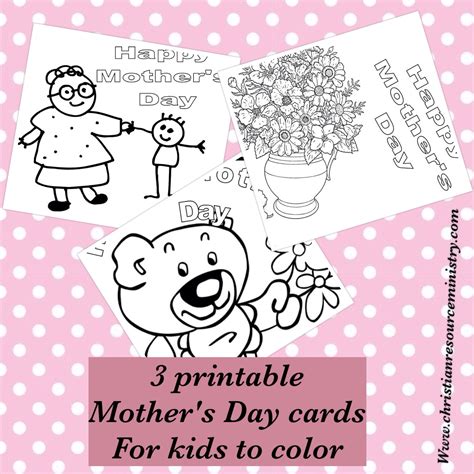 printable mothers day cards  kids