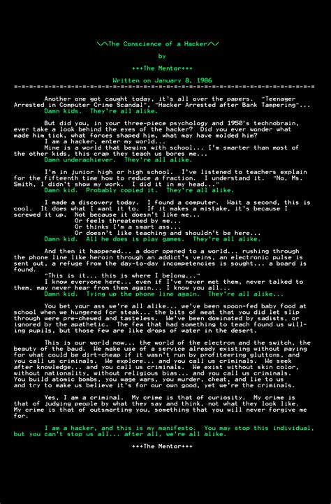 hacker manifesto  fpsrome  deviantart