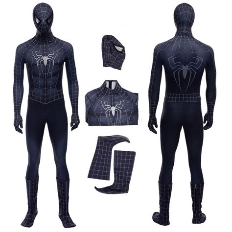 spider man 3 venom cosplay costume spider man jumpsuit for