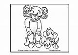 Bimba Meisje Hond Kleurplaat Ragazza Coloriage Kleurplaten Stampare Scarica Educolor Schoolplaten sketch template