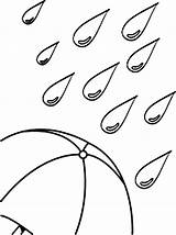 Coloring Umbrella Raindrop Under Pages Lot Preschool Ducks Color Umbrellas Popular sketch template