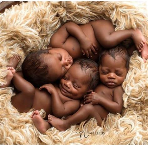 adorable triplet babies multiples triplets triplethelove cute black babies beautiful black