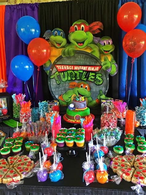 nathans  birthday party ninja turtles theme