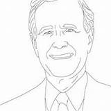 Bush George Drawing President Father Coloring Pages Presidents Famous People Hellokids Drawings Ronald Reagan Kennedy John Paintingvalley sketch template
