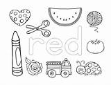 Red Coloring Color Pages Printable Crayon Getcolorings sketch template
