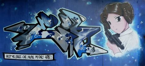 wars star street art and graffiti tributes to princess leia urbanist