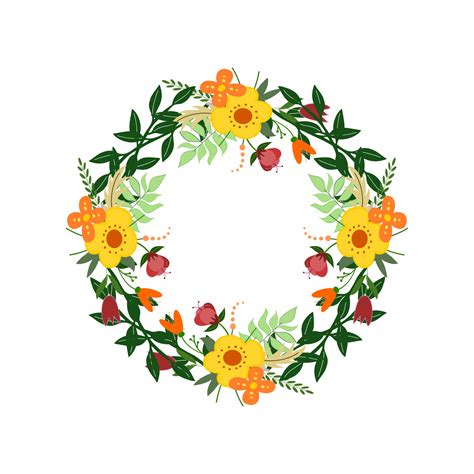 floral wreath clipart illustration  stock photo public domain