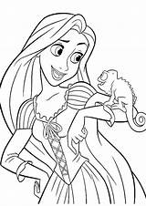 Pages Coloring Rapunzel Tangled Easy Disney Princess Print Choose Board Barbie sketch template