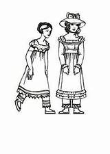 Children 1820 1830 Fashion Regency Girl Colouring Costume Girls Costumes Fashions Dress Outfits Childrens Coloring Pages Kids 1810 Era Late sketch template