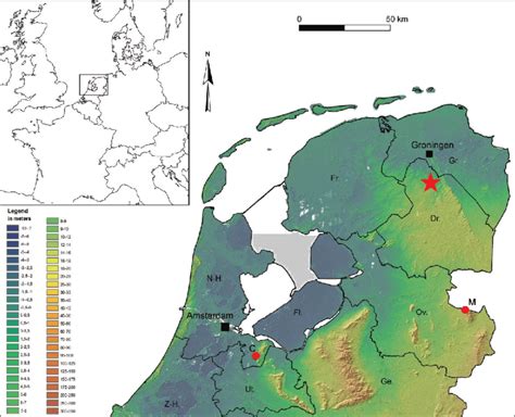 map   northern netherlands   approximate location    scientific